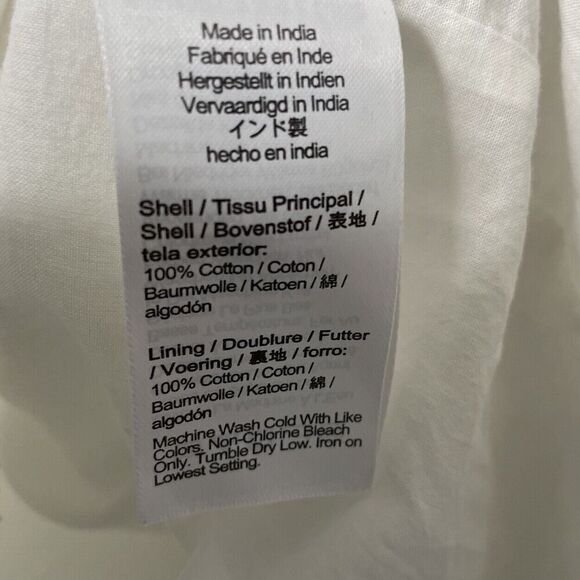 MADEWELL Mini Shirtdress Women XS White V-Neck Shift Dress Pockets NP093 - Picture 13 of 15